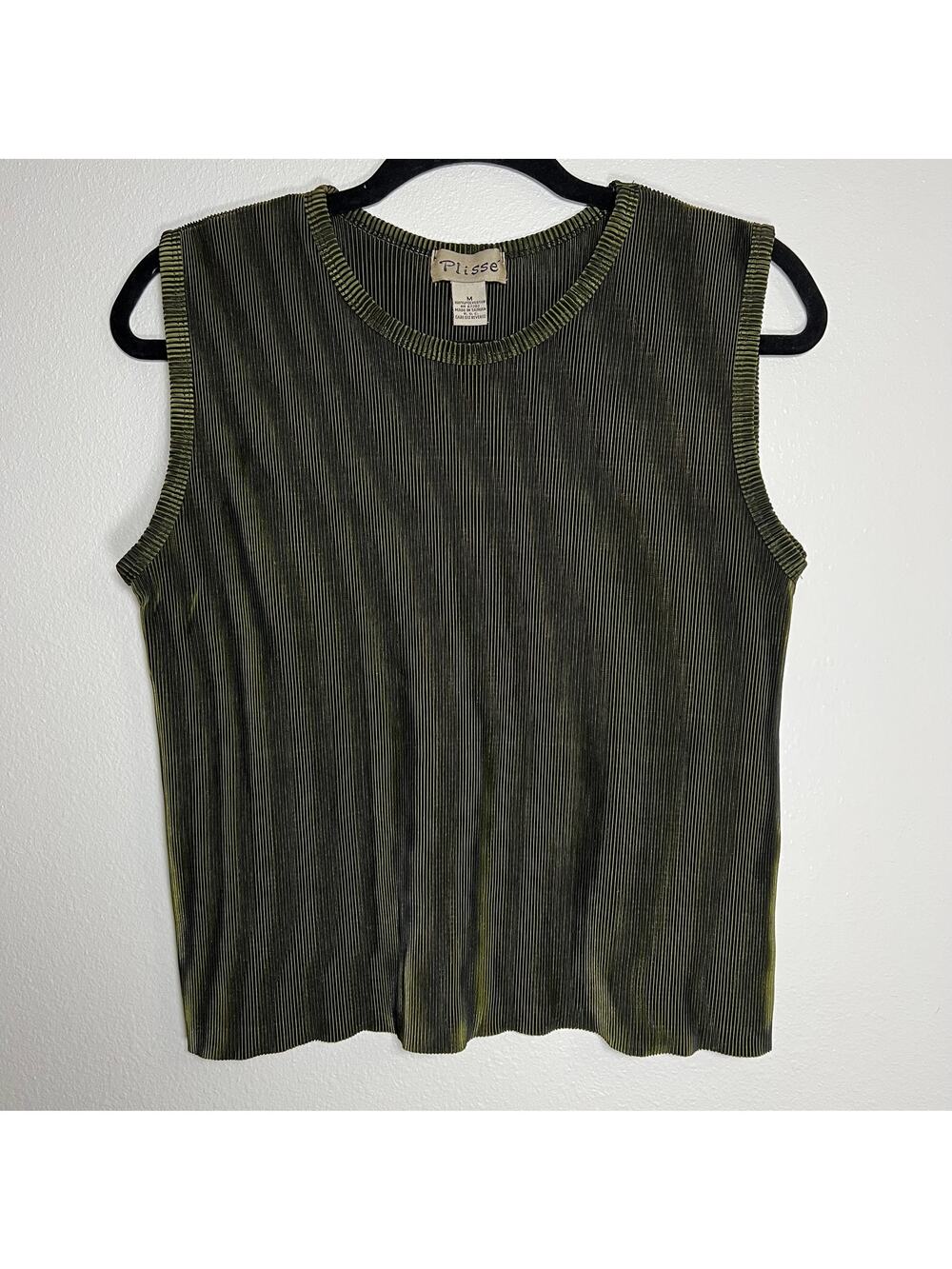 Plisse' women's y2k unique abstract swirl ribbed tank top blouse